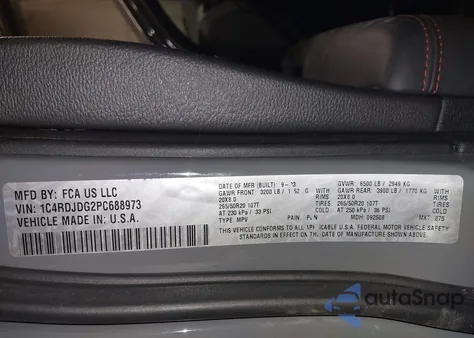 2023 Dodge Durango Gt Plus Awd z USA, uszkodzony, nr VIN 1C4RDJDG2PC688973